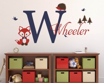 Woodland decor Personalized Name Wall decal